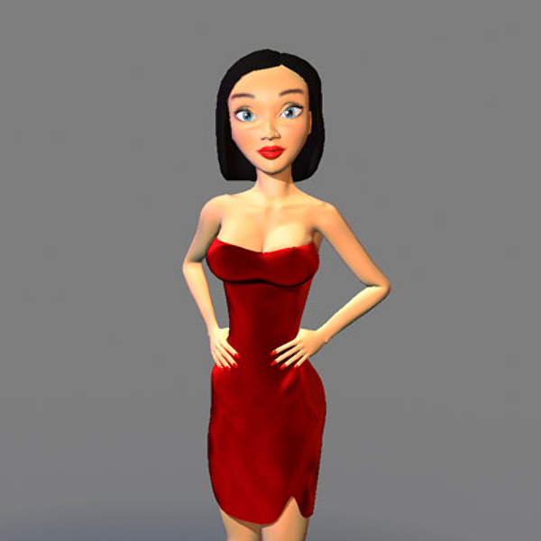 3d cartoon female model - Girl.zip by SquidMedia