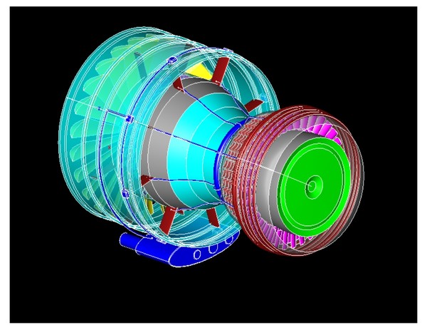 aircraft engine assembly 3d model - Aircraft Engine Assembly Model(REV) .dwg,.3dm or .3ds by RodgerSaintJohn