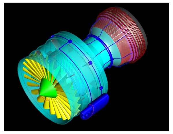 aircraft engine assembly 3d model - Aircraft Engine Assembly Model(REV) .dwg,.3dm or .3ds by RodgerSaintJohn