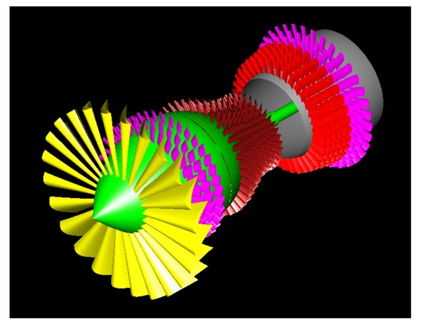 aircraft engine assembly 3d model - Aircraft Engine Assembly Model(REV) .dwg,.3dm or .3ds by RodgerSaintJohn