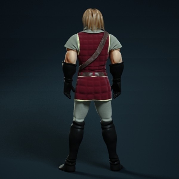 medieval warrior man 3d model - Warrior by Artell