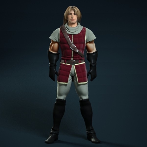 medieval warrior man 3d model - Warrior by Artell