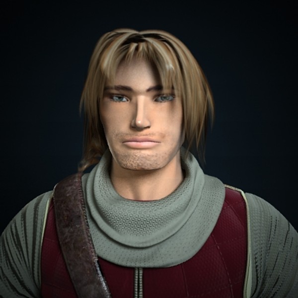 medieval warrior man 3d model - Warrior by Artell