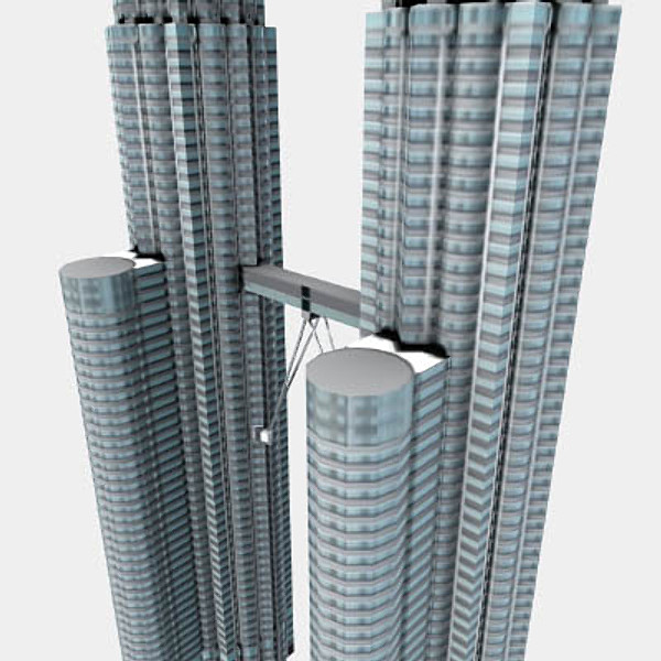 3d petronas twin model - petronastower_lowpoly by thinice