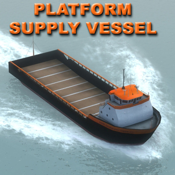 platform supply vessel 3d model - CargoG_SupplyVessel_Max.zip by ES3DStudios