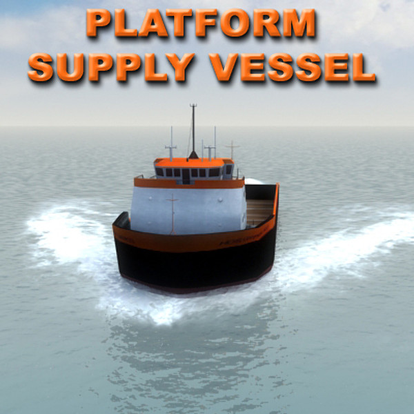 platform supply vessel 3d model - CargoG_SupplyVessel_Max.zip by ES3DStudios