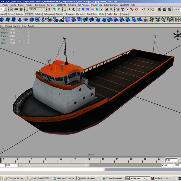 platform supply vessel 3d model - CargoG_SupplyVessel_Max.zip by ES3DStudios