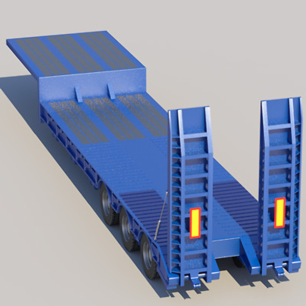 3d gooseneck trailer model - Gooseneck Trailer by ArqArt3D