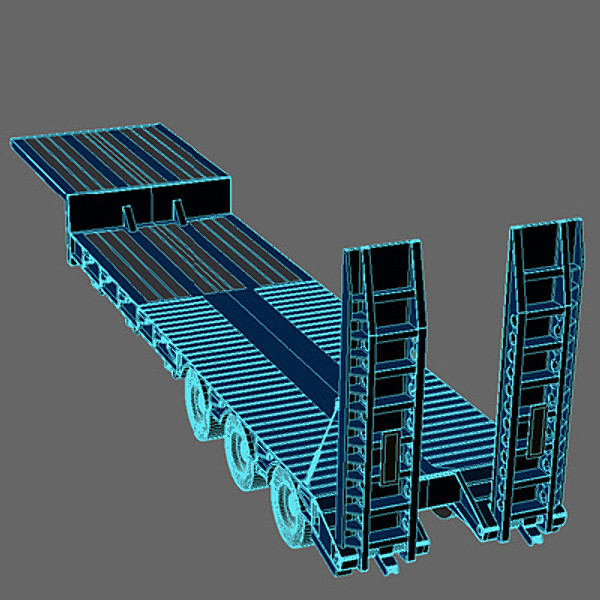 3d gooseneck trailer model - Gooseneck Trailer by ArqArt3D