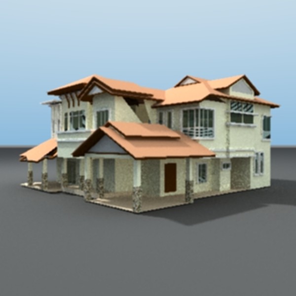 modern bungalow 3d 3ds - bungalow3ds-3.zip by thinice