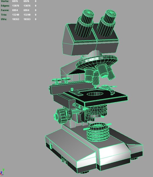 microscope 3d obj - Microsope. by My3DGuy