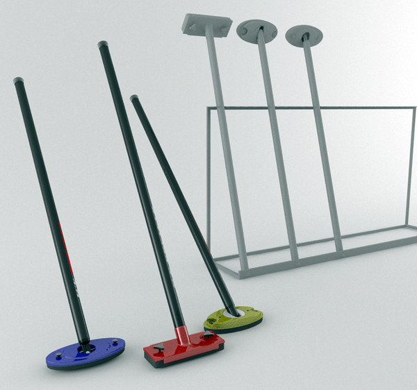 curling stone brooms max - Curling Stone and Brooms by Tornado Studio