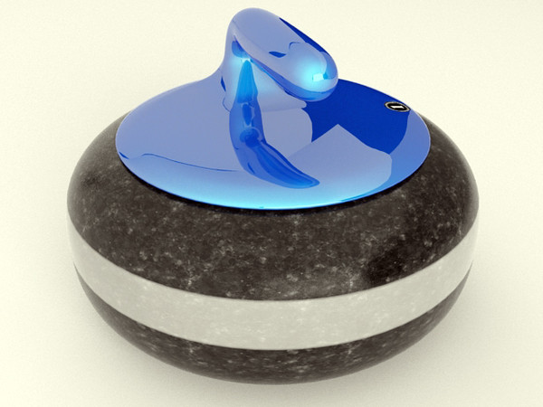 curling stone brooms max - Curling Stone and Brooms by Tornado Studio