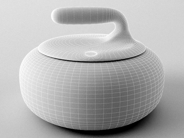 curling stone brooms max - Curling Stone and Brooms by Tornado Studio