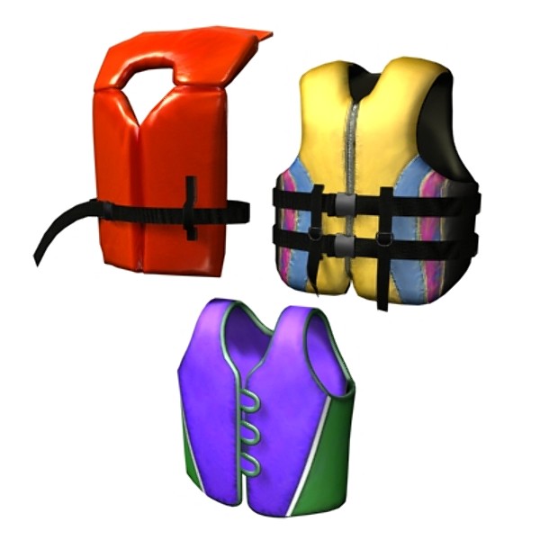 life jackets 3d model - Life Jackets... by Mickey Models