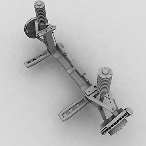 3dsmax car suspension - Front suspension - untextured by QLEE