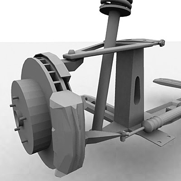 3dsmax car suspension - Front suspension - untextured by QLEE