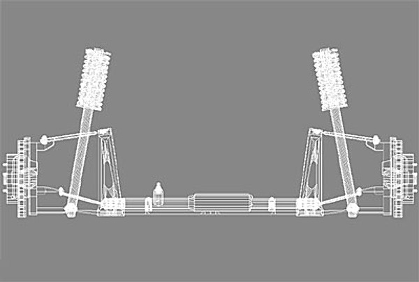 3dsmax car suspension - Front suspension - untextured by QLEE