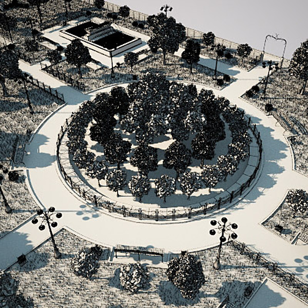 3d model smal park high-poly day - Smal Park High poly Day by Stubborn3D