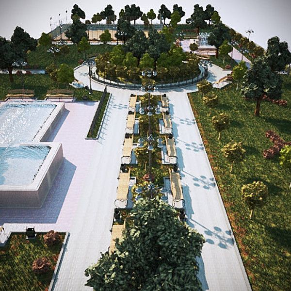 3d model smal park high-poly day - Smal Park High poly Day by Stubborn3D