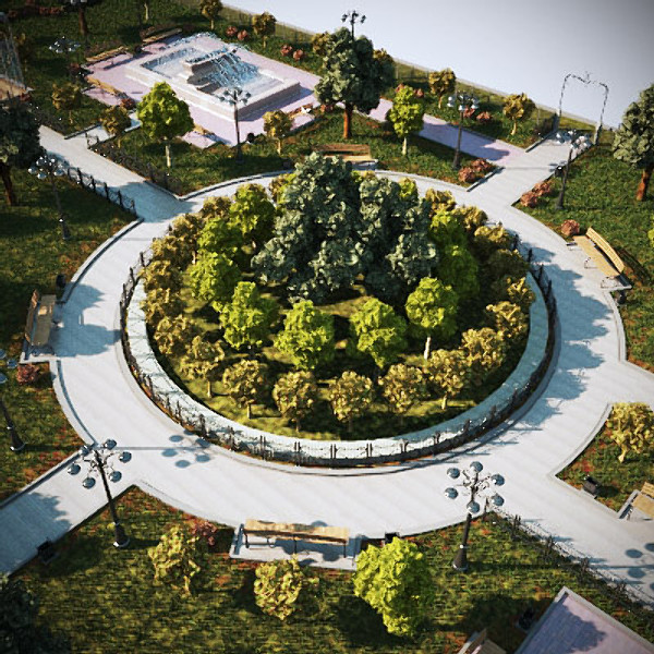3d model smal park high-poly day - Smal Park High poly Day by Stubborn3D