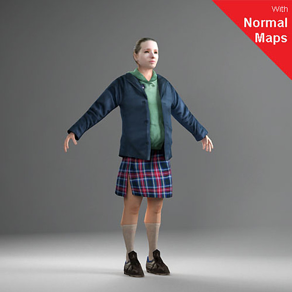 axyz metropoly rigged 3d fbx - CGirl0004-FBX by axyzdesign