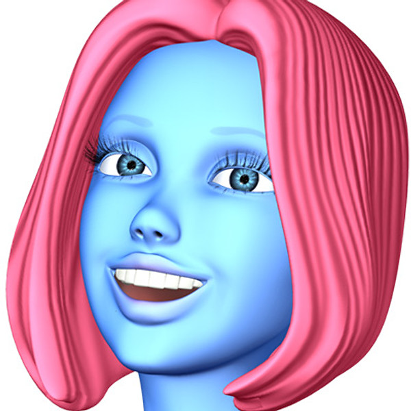 3d blue fairy character bones model - Blue Fairy by CG ARTStudio