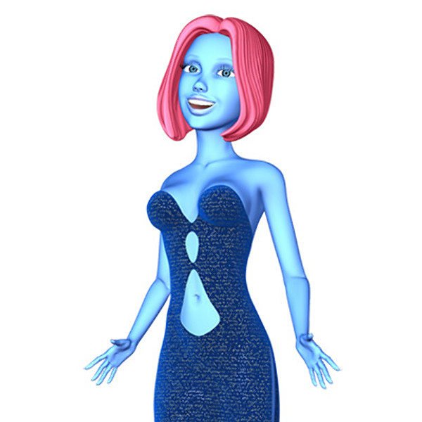 3d blue fairy character bones model - Blue Fairy by CG ARTStudio