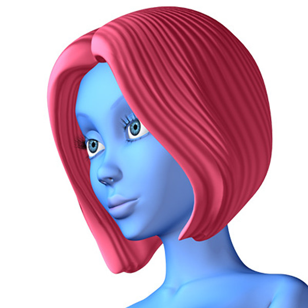 3d blue fairy character bones model - Blue Fairy by CG ARTStudio