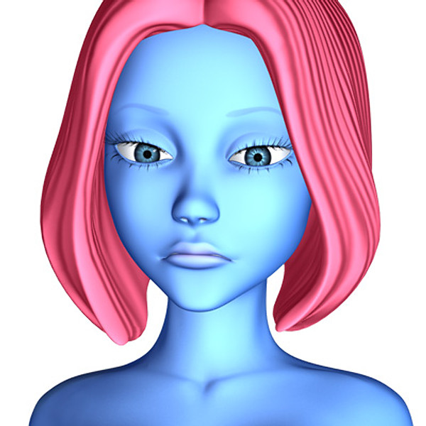 3d blue fairy character bones model - Blue Fairy by CG ARTStudio