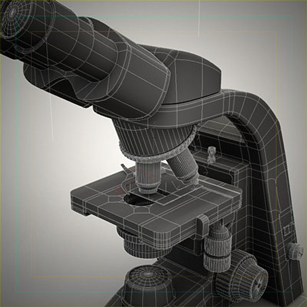 3d model biological microscope micro - Biological Microscope by QLEE