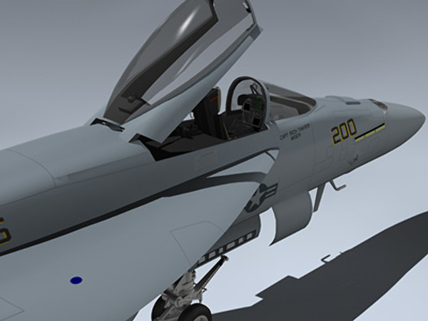 f a-18e super hornet 3d model - F/A-18E Super Hornet (VFA-115) by Mesh Factory