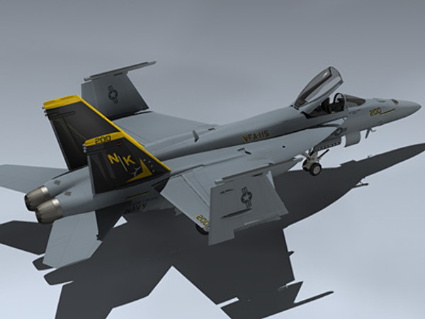 f a-18e super hornet 3d model - F/A-18E Super Hornet (VFA-115) by Mesh Factory
