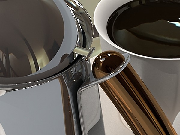 moka coffee machine cups 3d model - Coffee break by fabelar