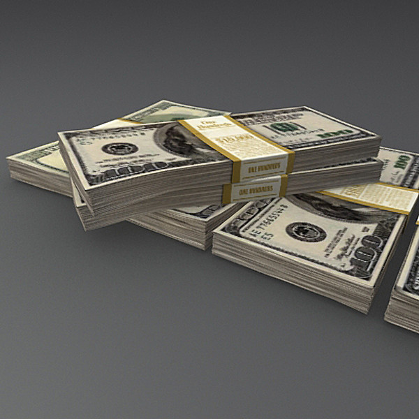 3dsmax stacks bills - Dollars stack by druggon