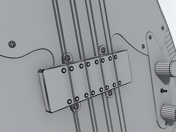 bass guitar 3ds - bass_guitar by monkeyodoom