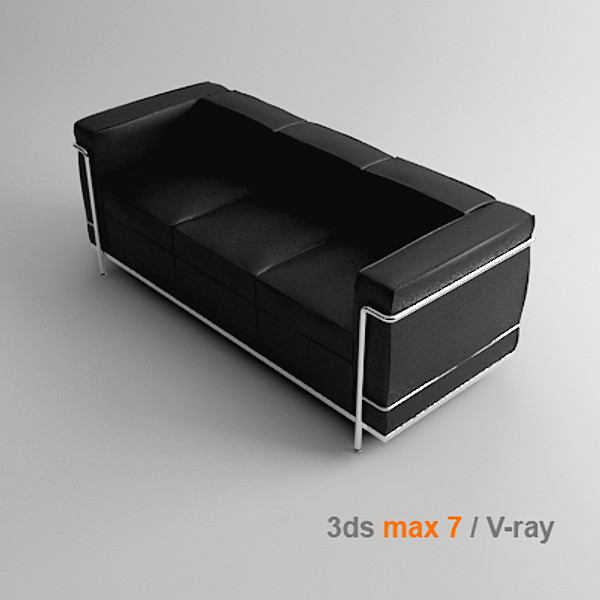 3d le corbusier lc2 3 model - lc2 3 seats by lajhar