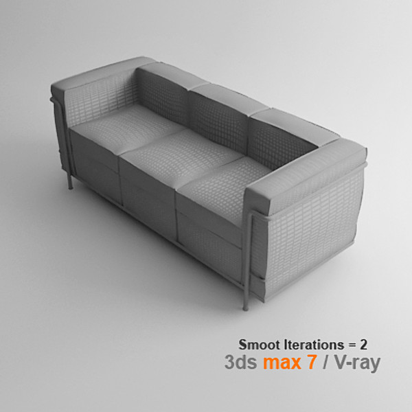 3d le corbusier lc2 3 model - lc2 3 seats by lajhar