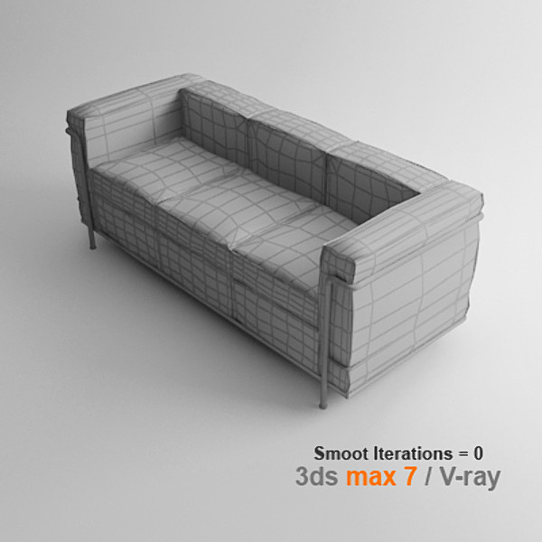 3d le corbusier lc2 3 model - lc2 3 seats by lajhar