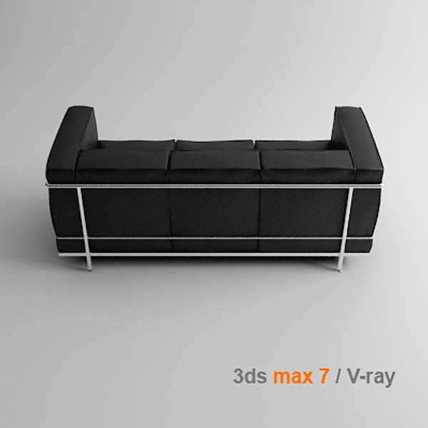 3d le corbusier lc2 3 model - lc2 3 seats by lajhar