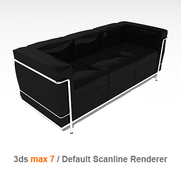 3d le corbusier lc2 3 model - lc2 3 seats by lajhar