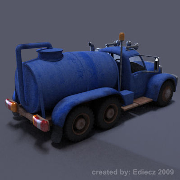 truck cartoon 3d model - cartoon truck tank max... by Ediecz