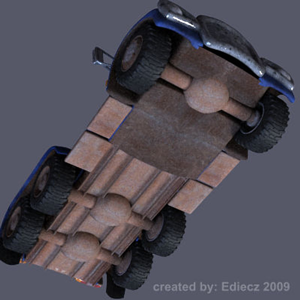 truck cartoon 3d model - cartoon truck tank max... by Ediecz
