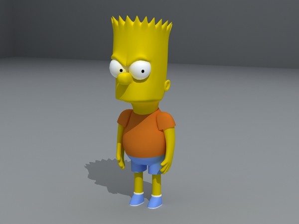 3ds max bart simpson - Bart Simpson by fabelar