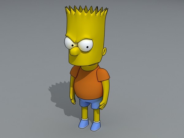 3ds max bart simpson - Bart Simpson by fabelar