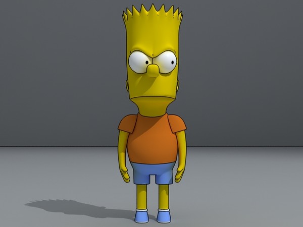 3ds max bart simpson - Bart Simpson by fabelar
