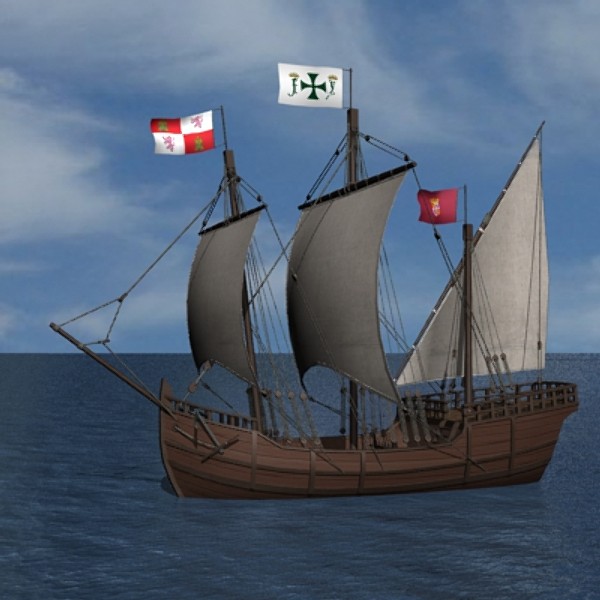 obj caravel pinta santa clara - Caravel Pinta by mostlysquare