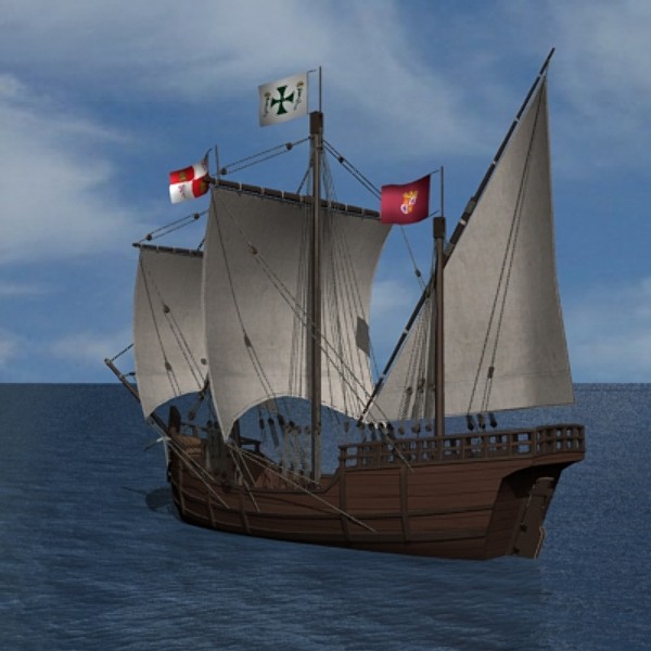 obj caravel pinta santa clara - Caravel Pinta by mostlysquare