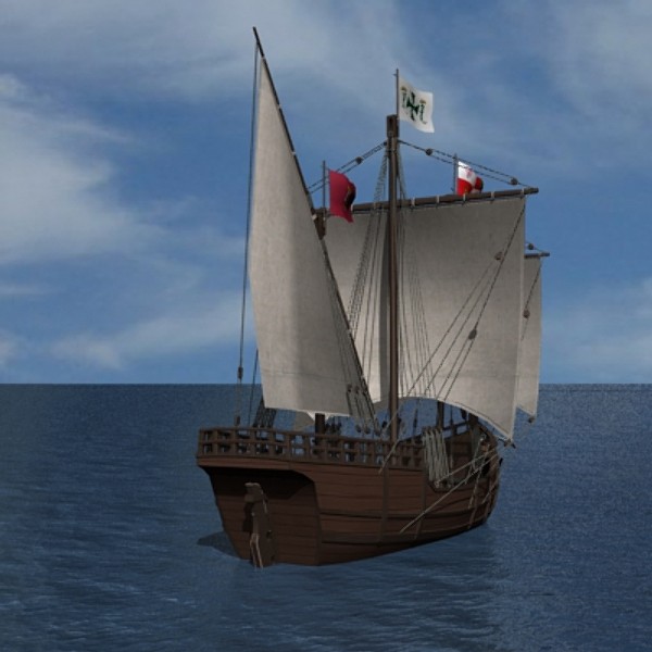obj caravel pinta santa clara - Caravel Pinta by mostlysquare