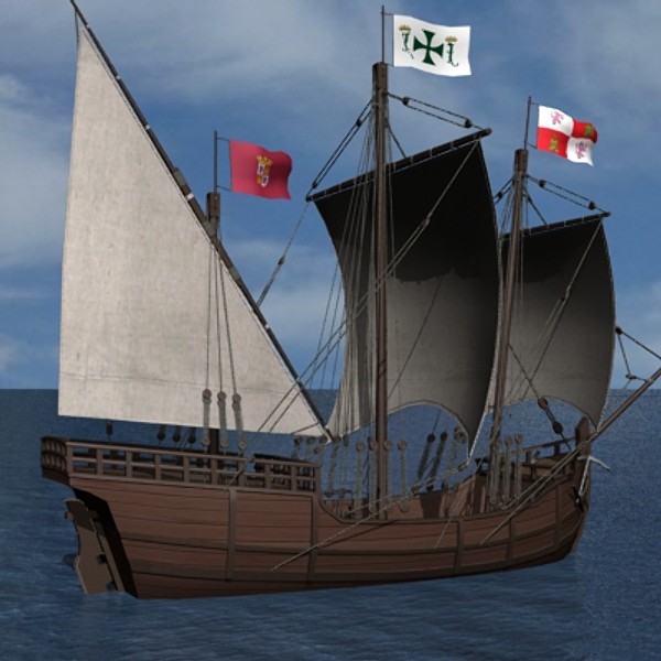 obj caravel pinta santa clara - Caravel Pinta by mostlysquare